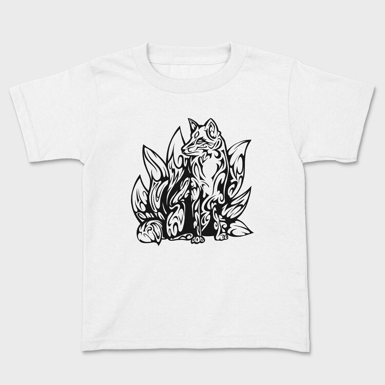 Tribal Kitsune Fox, Tricou Copii