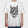 Tribal Fox 001, Tricou Oversize Barbati (Unisex)