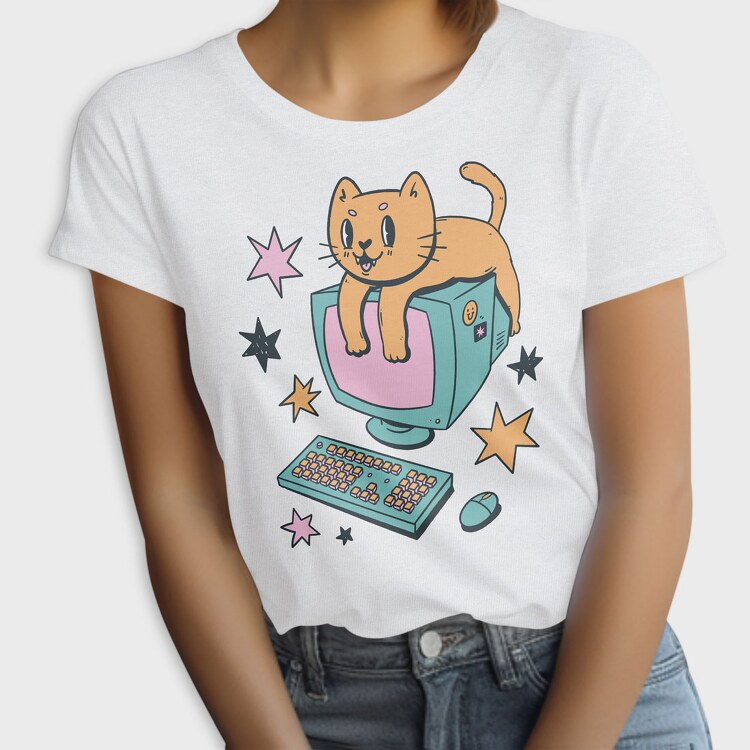 Computer Cat, Tricou Femei
