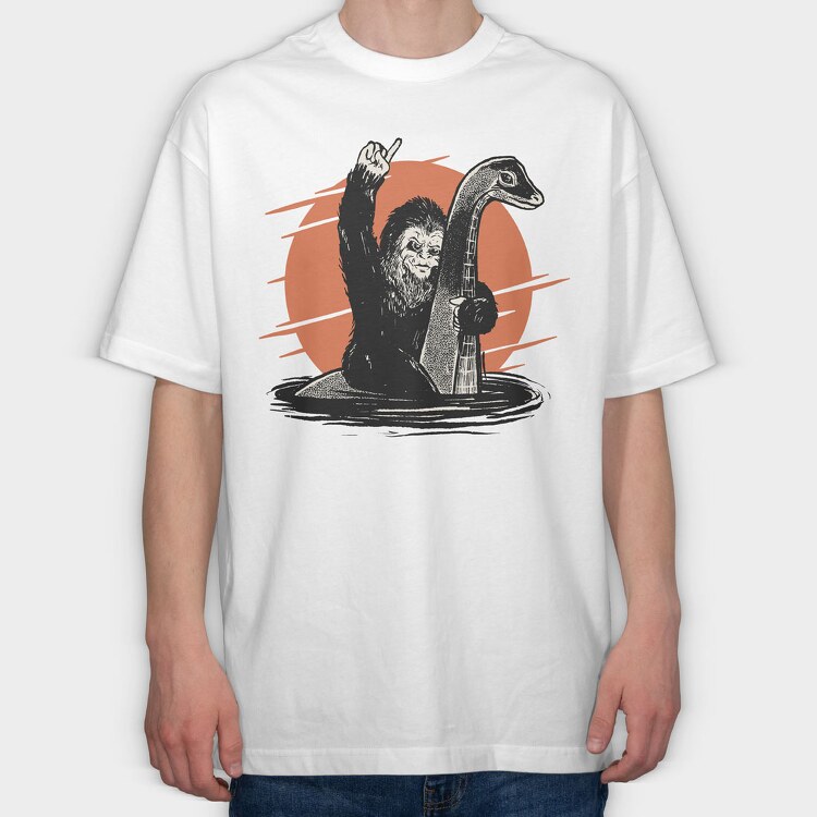 Bigfoot Monster, Tricou Oversize Barbati (Unisex)
