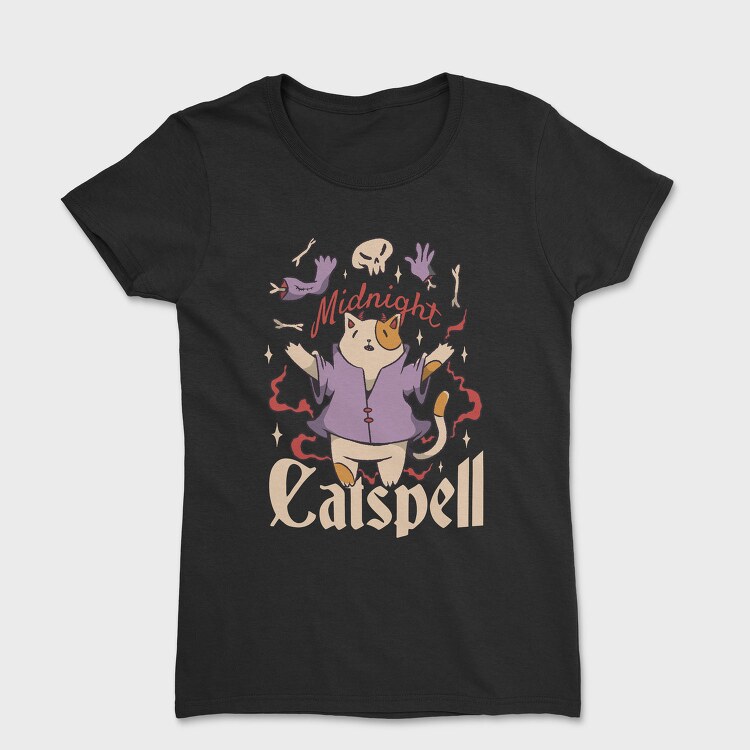 Satanic Cat Animal Magic Ritual Cute Goth 01, Tricou Femei