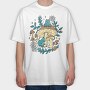 Cottagecore Moshrooms Frogs, Tricou Oversize Barbati (Unisex)
