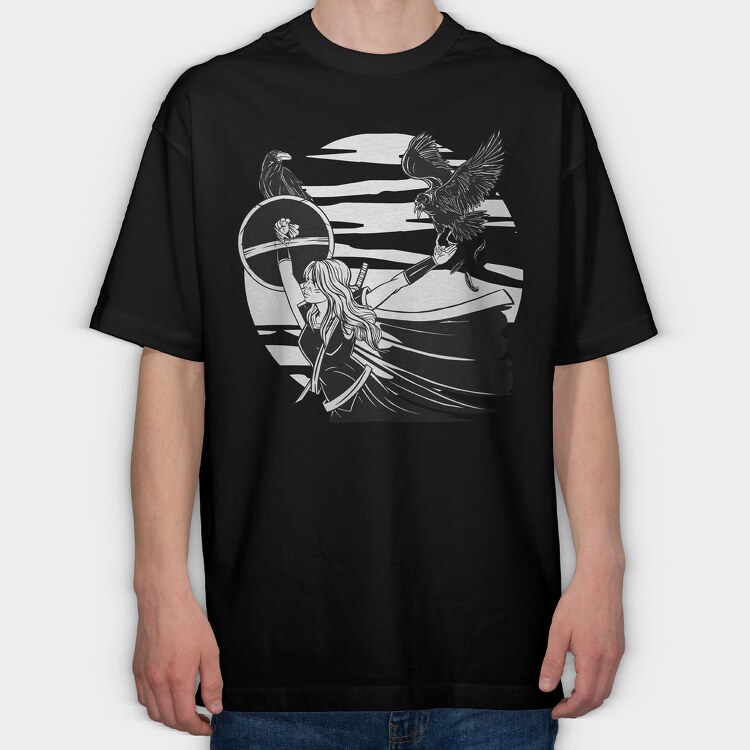Viking Crows, Tricou Oversize Barbati (Unisex)