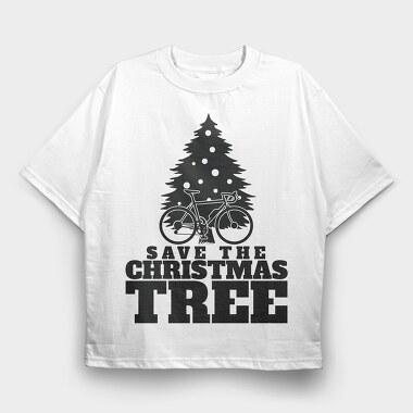 Save the Christmas Tree, Tricou Oversize Barbati (Unisex)