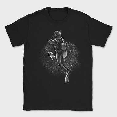 Scuba Diver Monochrome, Tricou Barbati (Unisex)