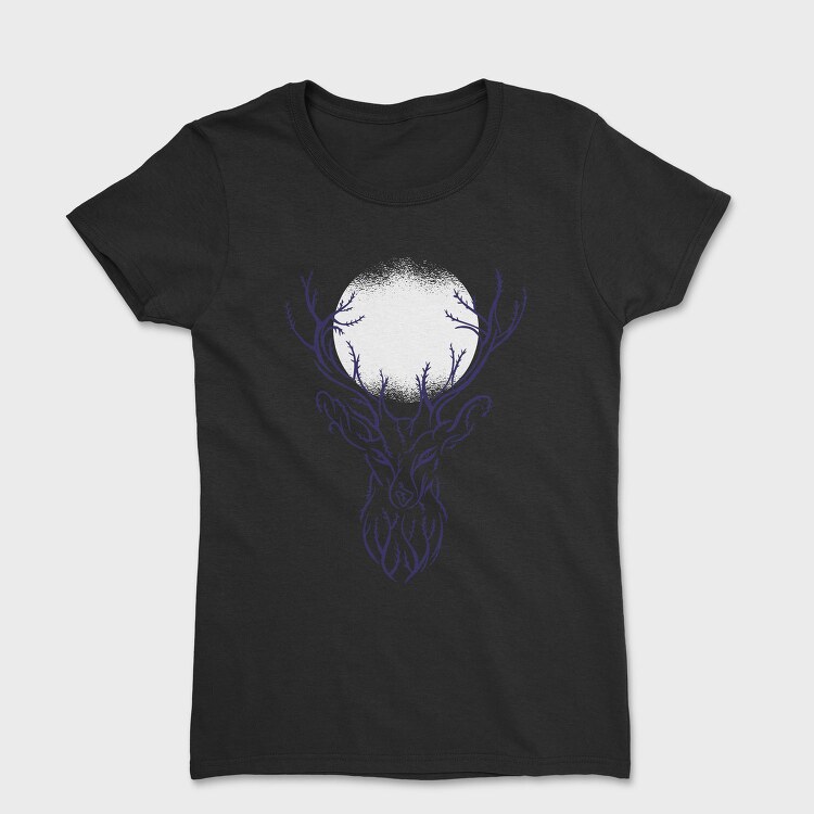 Tree Deer Branches, Tricou Femei
