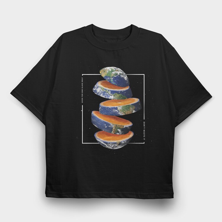 Orange Earth, Tricou Oversize Barbati (Unisex)