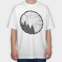 Tree Trunk Nature Rings, Tricou Oversize Barbati (Unisex)