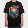 Otter Astronaut, Tricou Oversize Barbati (Unisex)