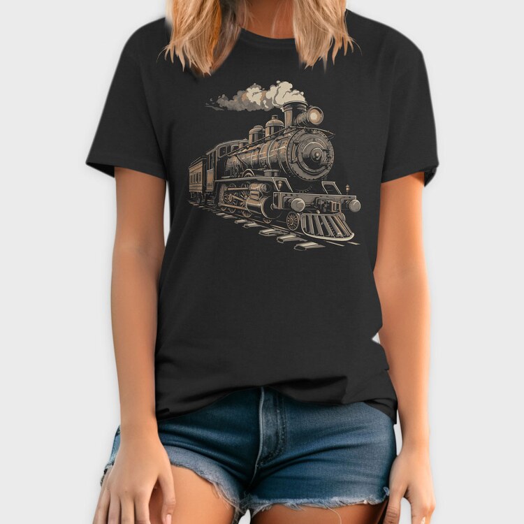Locomotive Vintage, Tricou Barbati (Unisex)