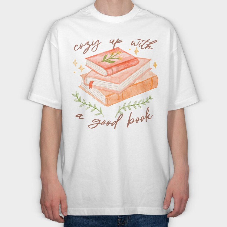Cozy Up With a Good Book, Tricou Oversize Barbati (Unisex)