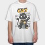 Black Cat Anatomy, Tricou Oversize Barbati (Unisex)