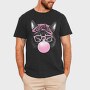 Cat Sunglassesd Bubblegum, Tricou Barbati (Unisex)