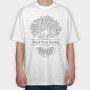 Tree Roots Line Art Find Your Roots, Tricou Oversize Barbati (Unisex)