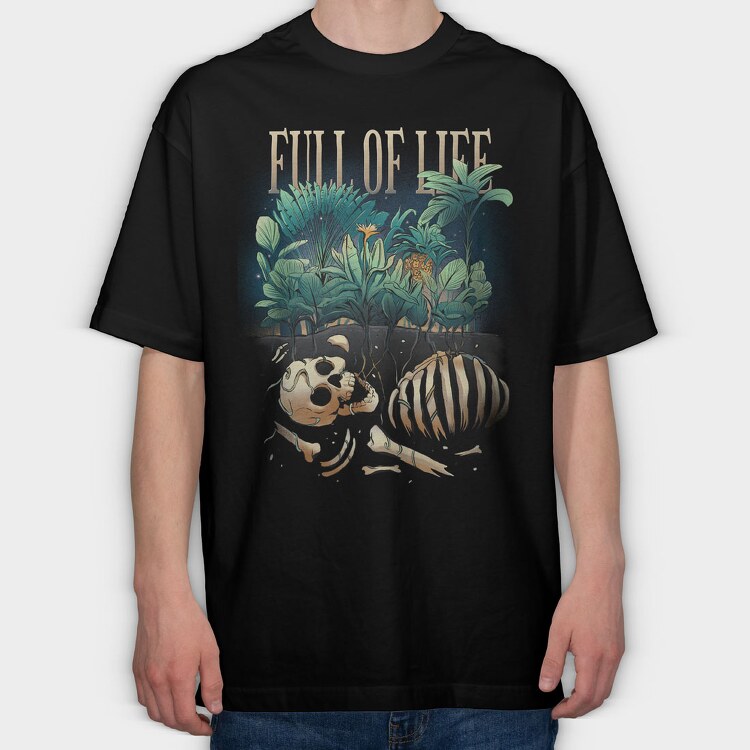 Skeleton Life Plants, Tricou Oversize Barbati (Unisex)