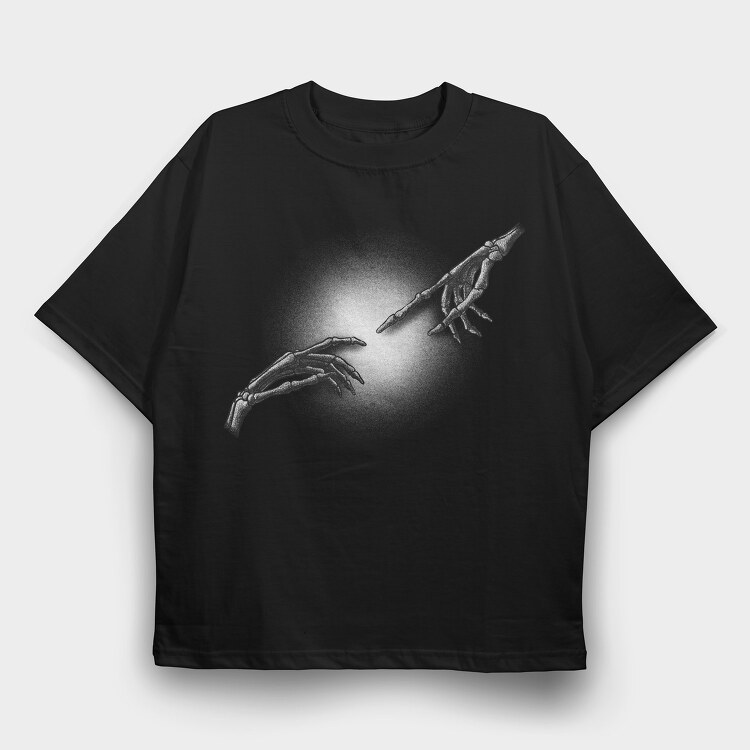 Creation Skeleton Hands, Tricou Oversize Barbati (Unisex)