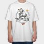 Vintage Cats Butterflies, Tricou Oversize Barbati (Unisex)