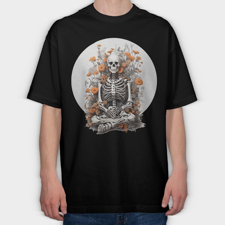 Skeleton Plants and Flowers, Tricou Oversize Barbati (Unisex)