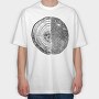 Tree Rings And Finger Print Digital, Tricou Oversize Barbati (Unisex)