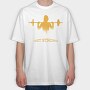 Train Hard Get Strong Crossfit Quote, Tricou Oversize Barbati (Unisex)
