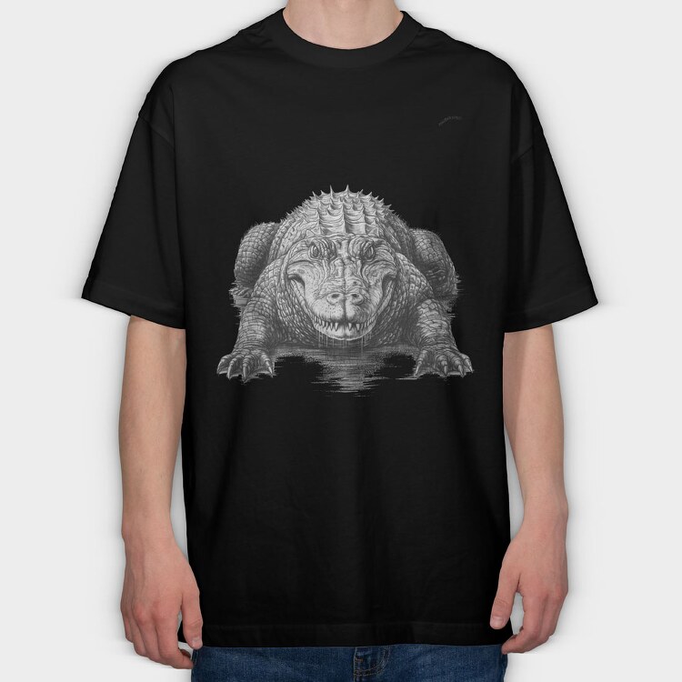 Crocodille, Tricou Oversize Barbati (Unisex)