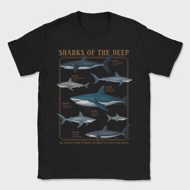 Sharks of the Deep, Tricou Barbati (Unisex)
