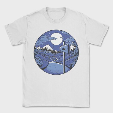 Signpost Mountain Night, Tricou Barbati (Unisex)