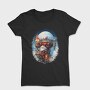 Santa Through The Sky Steampunk Globe, Tricou Femei
