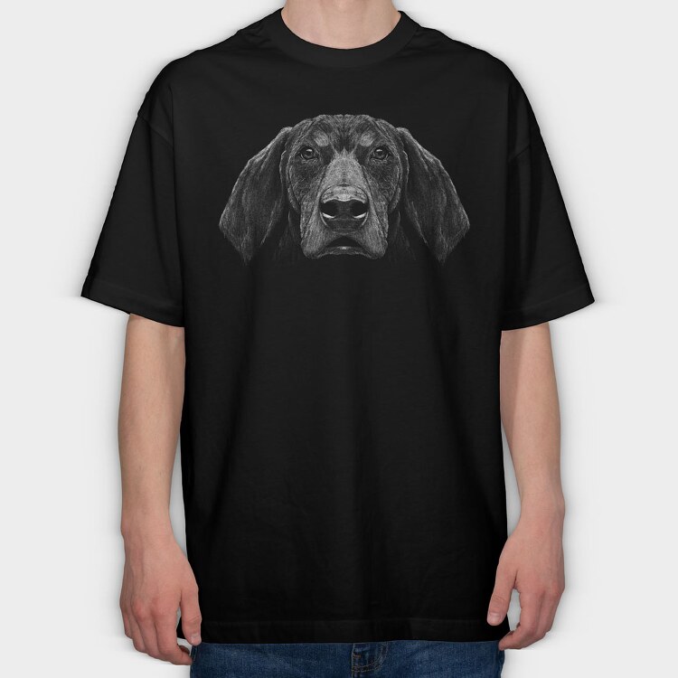 Bluetick Coonhound, Tricou Oversize Barbati (Unisex)