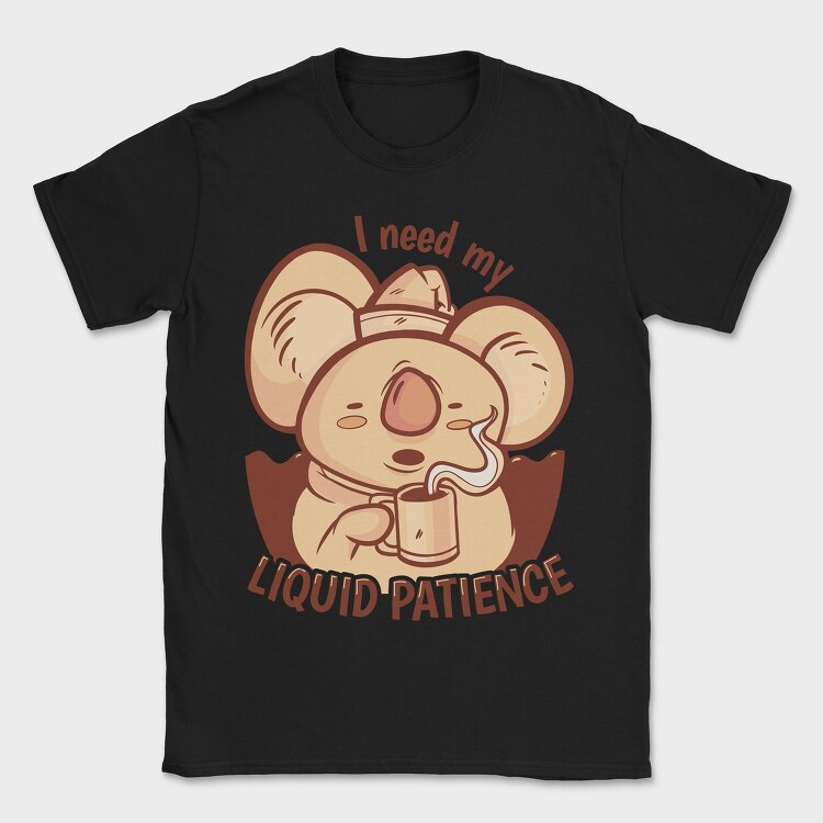 Awesome Liquid Patience Koala, Tricou Barbati (Unisex)