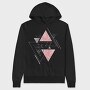 Triangles Geometric Throw Pillow Abstract 01, Hanorac Oversize Barbati (Unisex)
