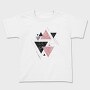 Triangles Geometric Throw Pillow Abstract 01, Tricou Copii