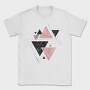 Triangles Geometric Throw Pillow Abstract 01, Tricou Barbati (Unisex)