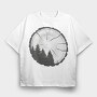 Tree Trunk Nature Rings, Tricou Oversize Barbati (Unisex)