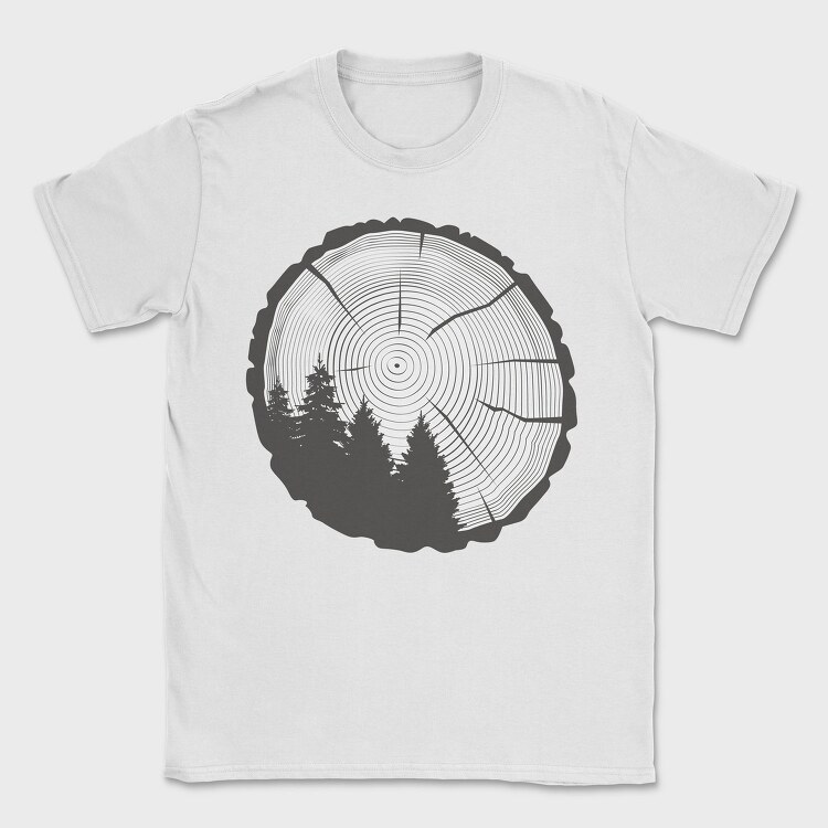 Tree Trunk Nature Rings, Tricou Barbati (Unisex)