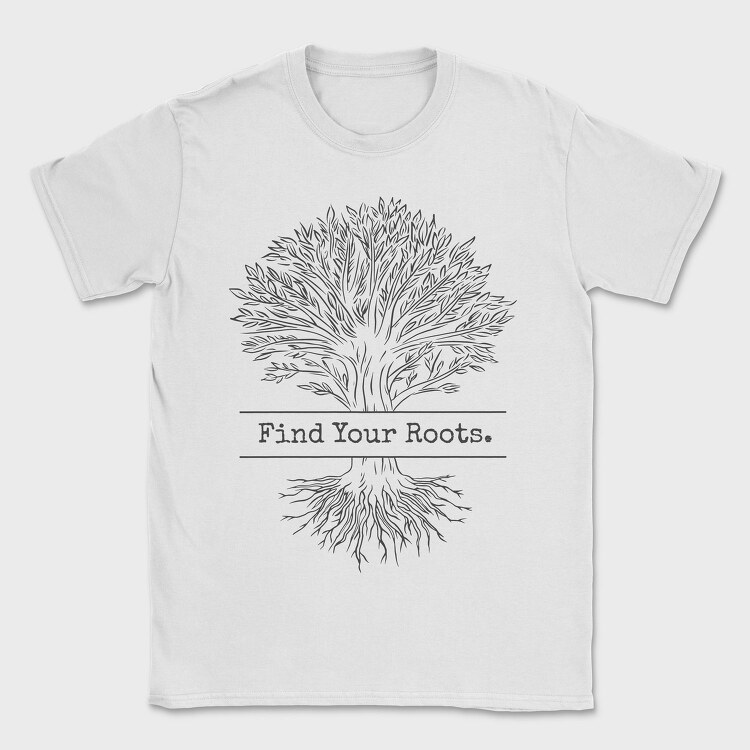 Tree Roots Line Art Find Your Roots, Tricou Barbati (Unisex)