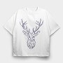 Tree Deer Branches, Tricou Oversize Barbati (Unisex)