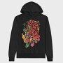 Traditional Japanese Tiger Floral, Hanorac Oversize Barbati (Unisex)