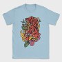 Traditional Japanese Tiger Floral, Tricou Barbati (Unisex)