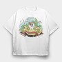 Gift Cat, Tricou Oversize Barbati (Unisex)
