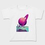 Saturn Planet Vaporwave Explore, Tricou Copii