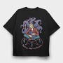 Satanic Woman And Cat In Ritual Sorry We Are Bussy, Tricou Oversize Barbati (Unisex)
