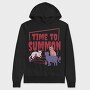 Satanic Cats With Pentagram Time To Summon, Hanorac Oversize Barbati (Unisex)
