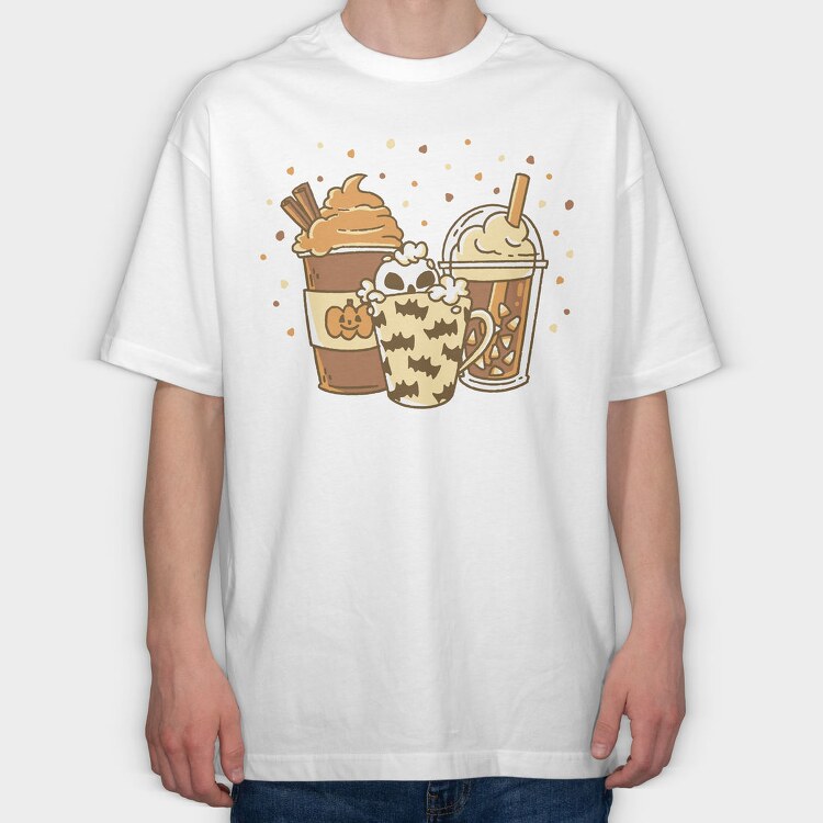 Spooky Coffees, Tricou Oversize Barbati (Unisex)