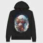 Santa Through The Sky Steampunk Globe, Hanorac Oversize Barbati (Unisex)
