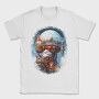 Santa Through The Sky Steampunk Globe, Tricou Barbati (Unisex)