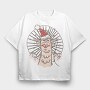 Santa Llama Hat, Tricou Oversize Barbati (Unisex)