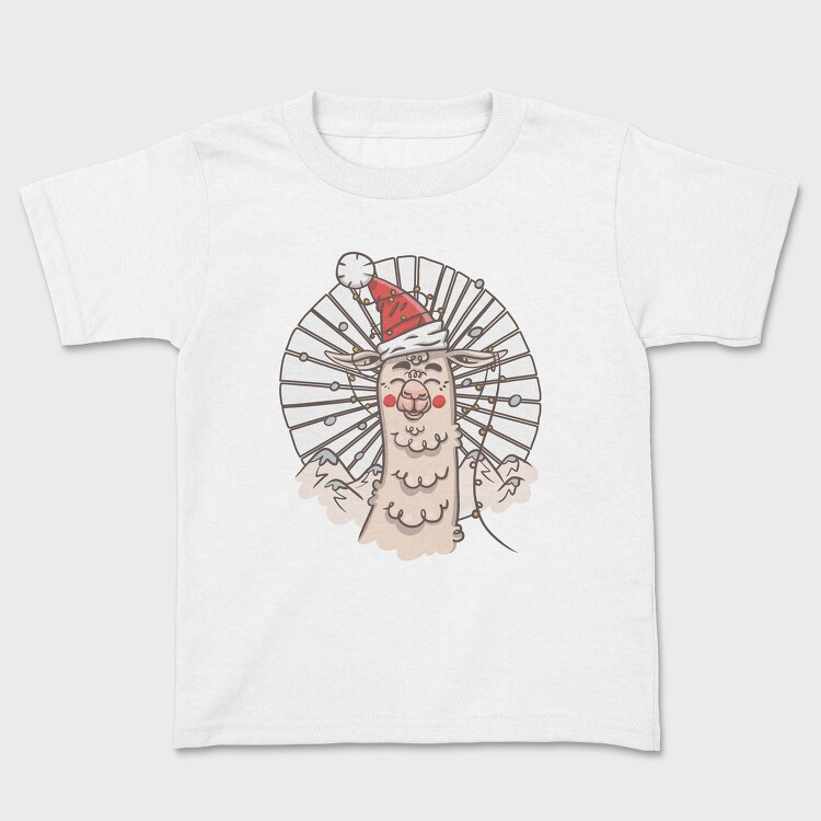 Santa Llama Hat, Tricou Copii