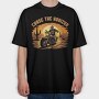 Skeletton Motorcicle, Tricou Oversize Barbati (Unisex)