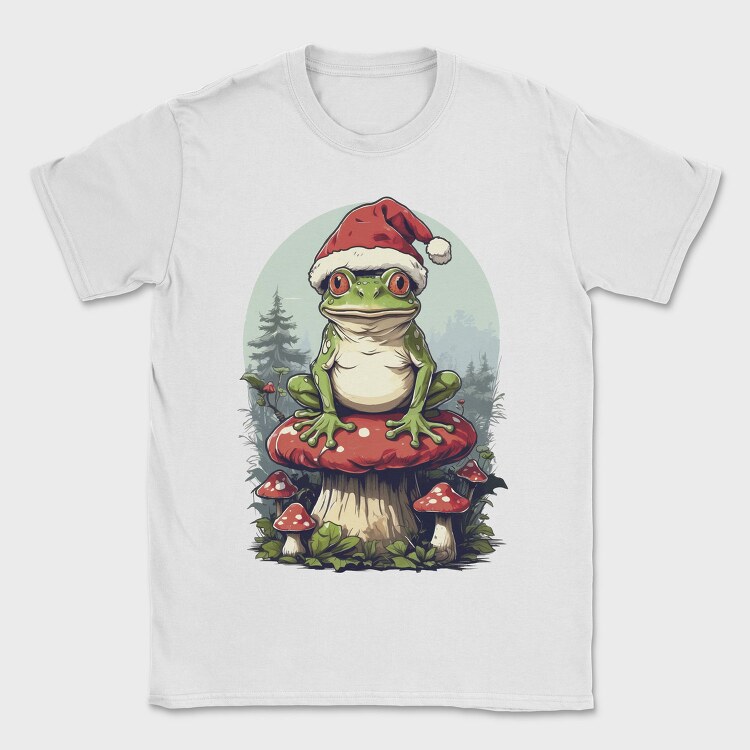 Santa Hat Frog Holiday Christmas Cottagecore, Tricou Barbati (Unisex)